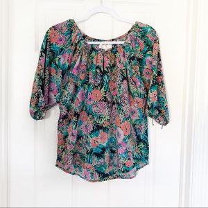 Yumi Kim | Floral Secret Garden Print Silk Tunic